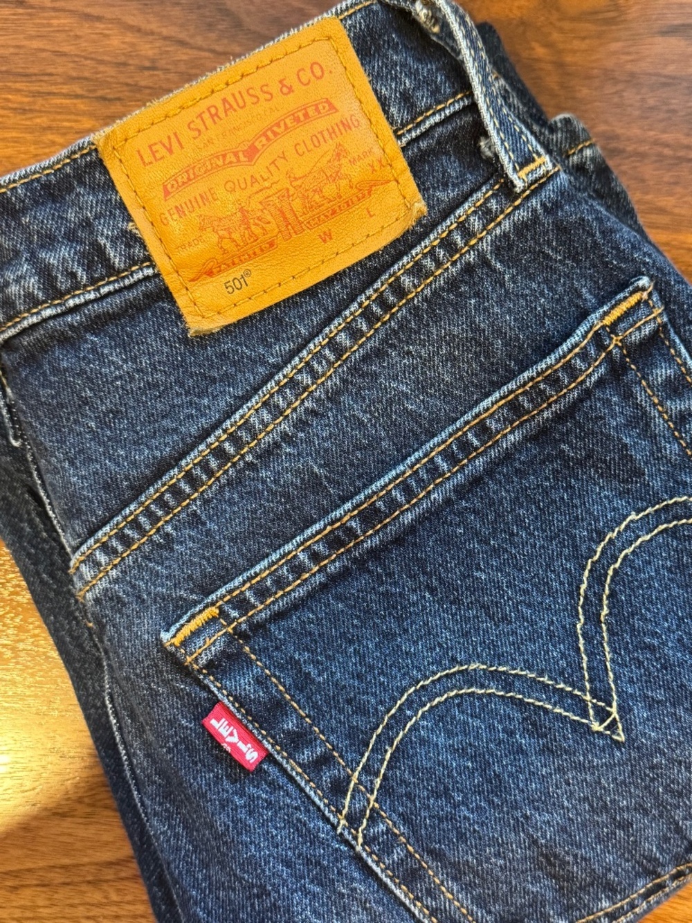 Premium Women's Levi's 501 - Dark Wash, Never Worn, 24x30